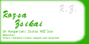 rozsa zsikai business card